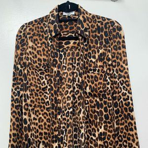 Express leopard print Portofino Shirt in small